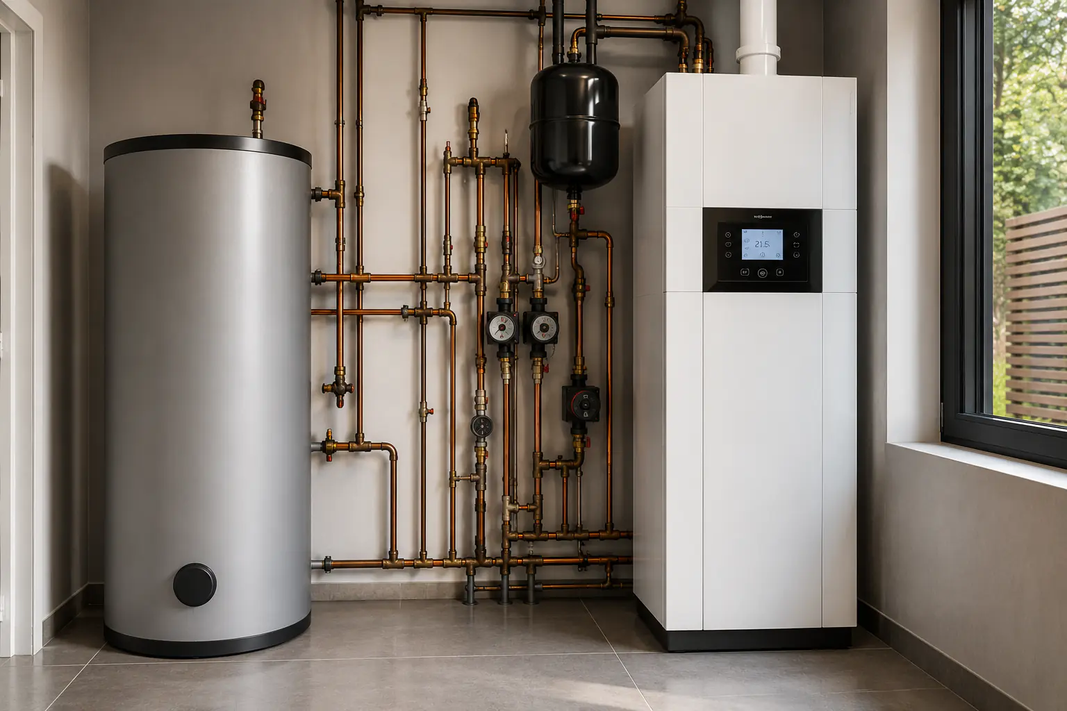 Système de chauffage moderne installé dans un logement